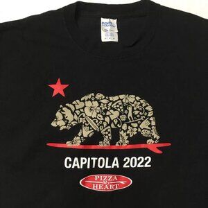 Surf Team BEAR Capitola 2014 Pizza My Heart Tee medium Black graphic